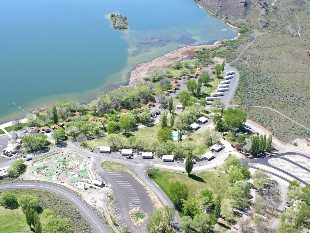Aerial View Of Cabins And Mini Golf